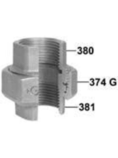 +GF+ Union taper seat unite galv. for f 1/2