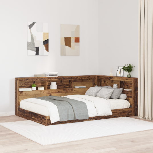 Lagringshodegavl med hylle Gammelt tre 120 cm Konstruert tre