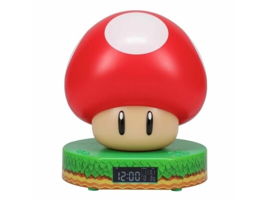 Paladone Pp10064nn Digital Väckarklocka Super Mushroom Multifärg Lcd Usb 137 Mm