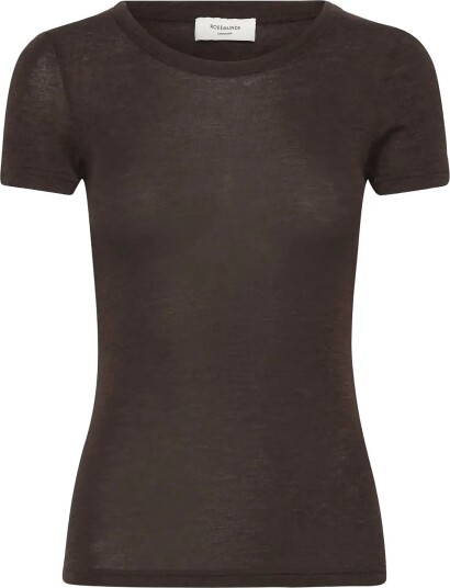 Rosemunde Rwsara Cashmere Blend Capsleeve T Shirt MOLE MELANGE M
