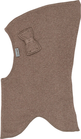 Mikk line Cotton Balaclava With Bow Double Brown 98/104
