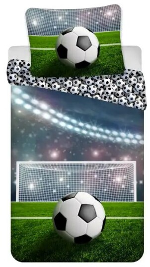 Licens Junior sengetøy - 100x140 cm - fotballsengetøy - straffespark - 2 i 1 design - 100% bomull Licens Junior sengetøy - 100x140 cm - fotballsengetøy - straffespark - 2 i 1 design - 100% bomull