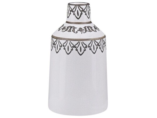 Beliani Vase 25 Cm Hvit Amisos