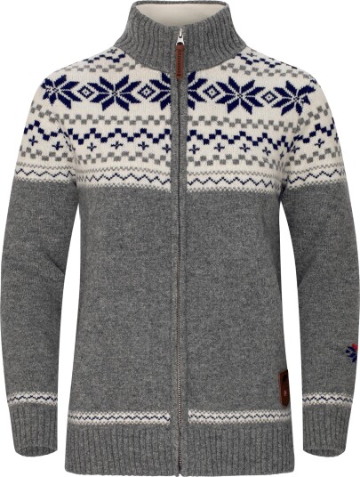 Gridarmor Women"s Snøstjerne Fz Ullgenser 2.0 Mid Grey Melange L