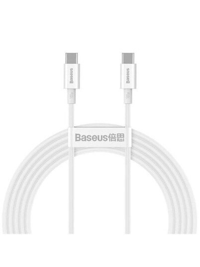 Baseus Superior Series Cable USB-C to USB-C 100W 1m (white)