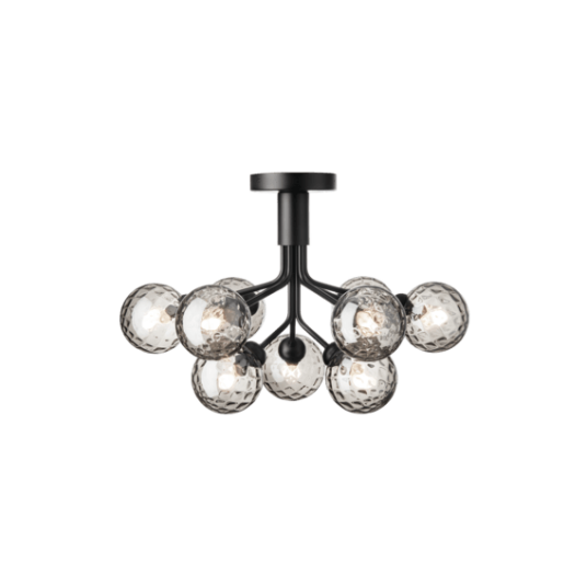 Nuura Apiales 9 ceiling svart/optic glass Nuura Apiales 9 ceiling svart/optic glass