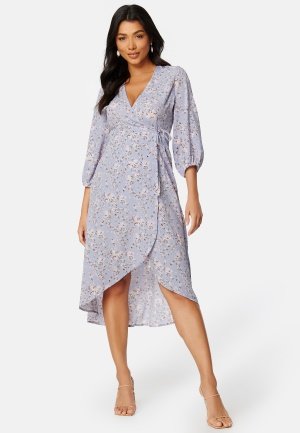Happy Holly Ria high low dress Light blue / Patterned 48/50
