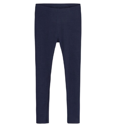 Hust and Claire Leggings Lane Rib Ull Navy Hust and Claire 4 år 104 Leggings Blå