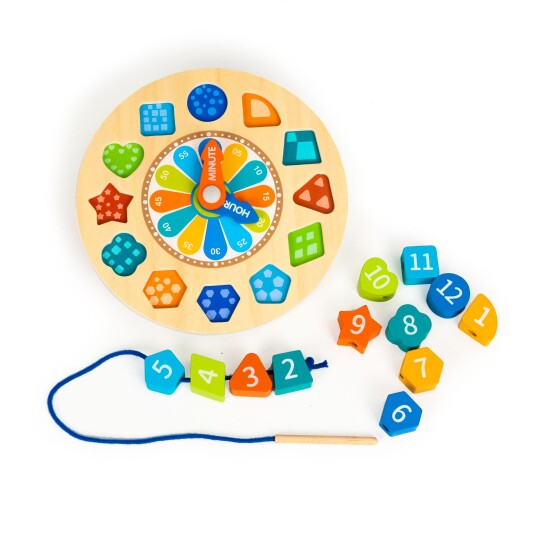 Trebokklokke sorter pedagogisk 3i1 lysende ECOTOYS Trebokklokke sorter pedagogisk 3i1 lysende ECOTOYS