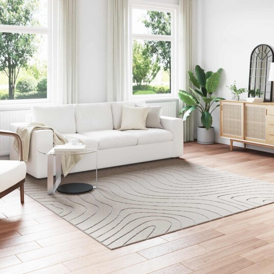 Områdetepper Torget PALMERAS Krem 240 x 240 cm Polyester