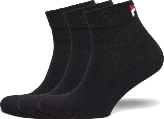 FILA Socks Fila 3Pk Quarter Plain Socks - Black - 43-46 FILA Socks Fila 3Pk Quarter Plain Socks - Black - 43-46