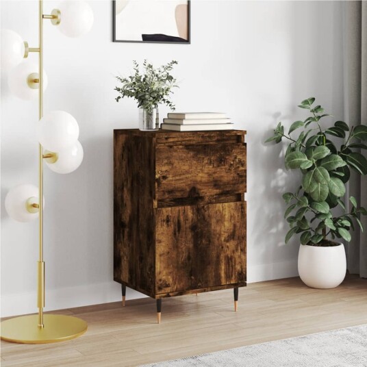 vidaXL Skjenk røkt eik 40x35x70 cm konstruert tre vidaXL Skjenk røkt eik 40x35x70 cm konstruert tre