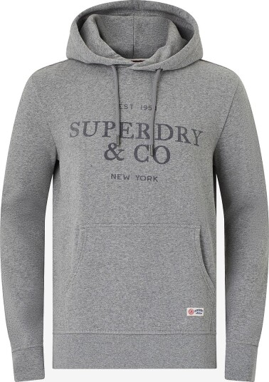 Superdry Hettegenser 1954 Company Relaxed Hood Nc Grå