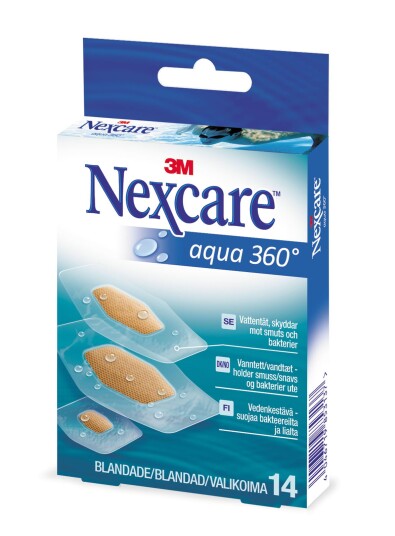 Nexcare Aqua 360 vanntett plaster 14 stk