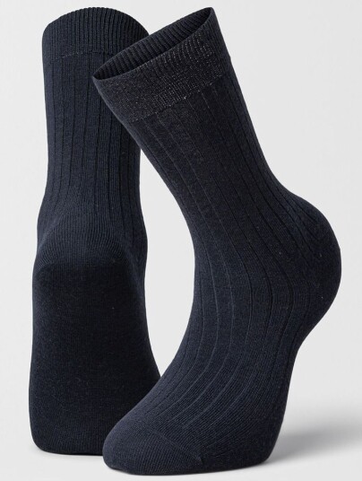Panos Emporio Tess Mercerized Wool Socks, 2pk, Navy-One Size One Size Panos Emporio Tess Mercerized Wool Socks, 2pk, Navy-One Size One Size