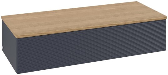 Villeroy & Boch Villeroy & Boch Antao Sideskap 120x50x26,8 cm u/lys Blå Matt/Eik