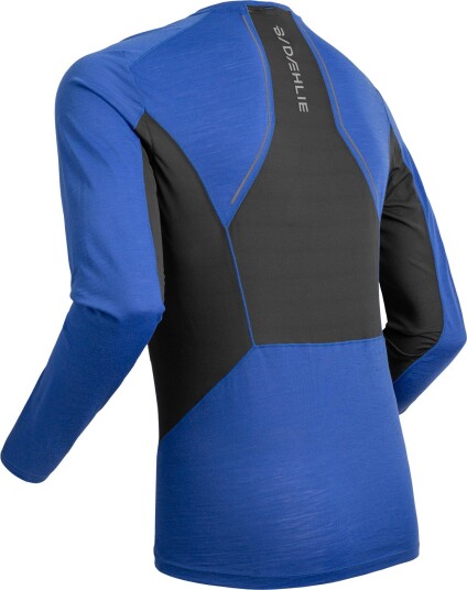 Dahlie Long Sleeve Tech Wool M Herre Blå XL | Langermet T skjorte