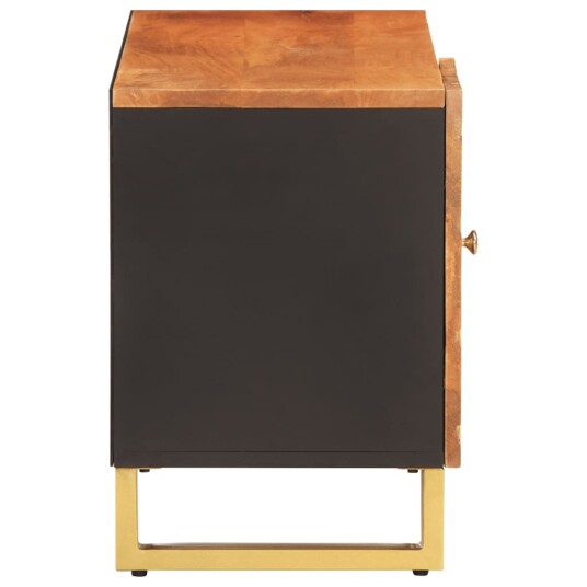 vidaXL TV-benk brun og svart 80x31,5x46 cm heltre mango