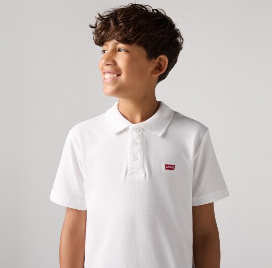 Levi's T skjorte Polo Neck Tape White/ Red 164 | Barn Levi's T skjorte Polo Neck Tape White/ Red 164 | Barn