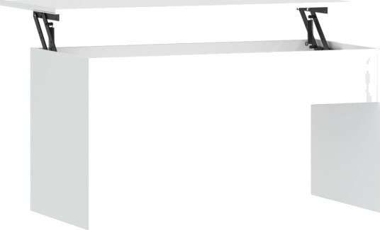 Salongbord hvit 102x50,5x52,5 cm konstruert tre