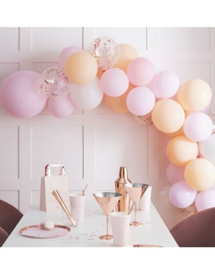 Buesett Bestående av 60 Ballonger Blush Hen