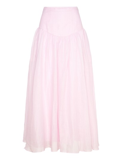 Bardot Amorette Ramie Maxi Skirt   Pink   40