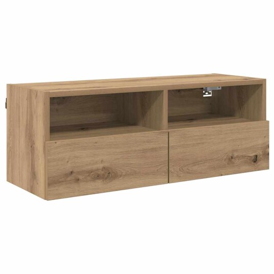 TV Veggskap 2 pcs Artisan Eik 80 x 30 x 30 cm Konstruert tre