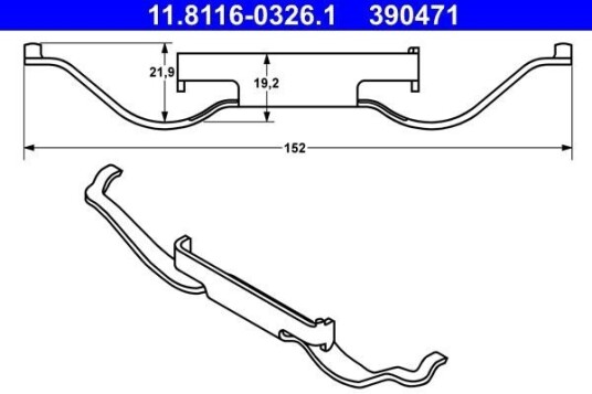 Ate Fjær bremsecaliper ATE 11.8116 0326.1 Ate Fjær bremsecaliper ATE 11.8116 0326.1