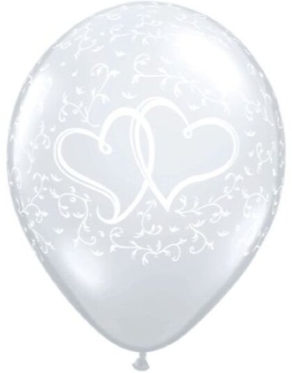 50 stk 28 cm Klare Hjerte Ballonger