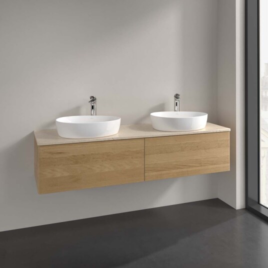 Villeroy & Boch Antao Servantskap med 2 skuffer 160x50x36 cm m/lys Eik/Crème