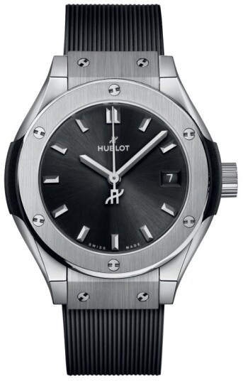 Hublot Dameklokke 591.NX.1470.RX Classic Fusion Sort/Gummi Ø29 mm