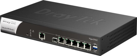 Draytek Vigor 2962 Dual WAN Router med 4-Portssvitsj og 2.5 Gbps Draytek Vigor 2962 Dual WAN Router med 4-Portssvitsj og 2.5 Gbps