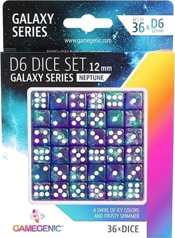 Gamegenic Galaxy Series D6 Terningesett 12 Mm Neptune