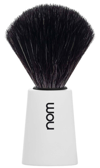 NOM CARL Shaving Brush Black Fibre White