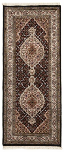 Håndknyttet. Opphav: India Tabriz Indi Teppe 82x198