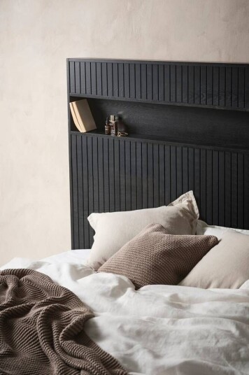 Jotex EIRA sengegavl 185 cm Svart mdf / metall 1649325-01-0 1649324-02-0