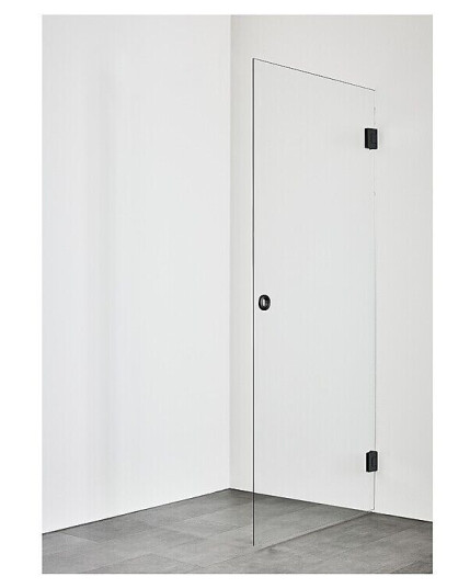 Hafa Infinity Dusjdør 90 cm, Sort/Klarglass