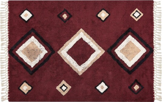 Siirt Bomullsteppe 160x230 cm - Rød