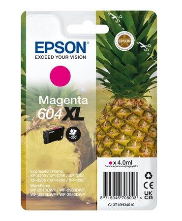 Epson 604XL - XL - magenta - original - ink cartridge - Blekkpatron Rød Epson 604XL - XL - magenta - original - ink cartridge - Blekkpatron Rød