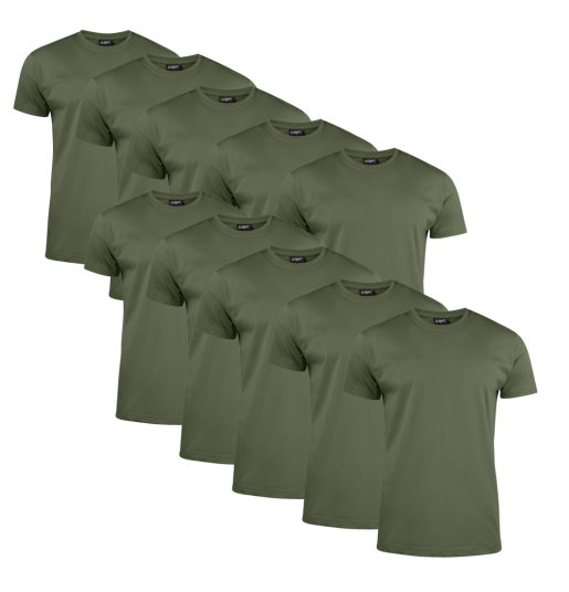 Clique T skjorte menn 10 pakning Army Green Clique T skjorte menn 10 pakning Army Green