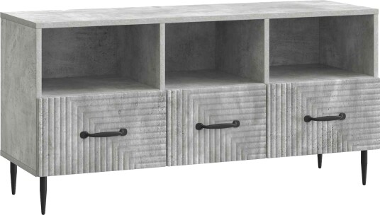 TV skap med skuff Betonggrå 102 x 34,5 x 50 cm Konstruert tre TV skap med skuff Betonggrå 102 x 34,5 x 50 cm Konstruert tre