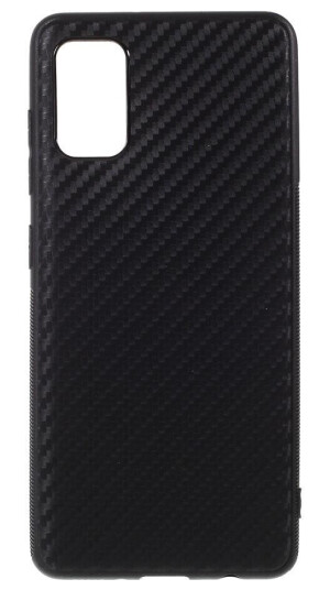 INCOVER Samsung Galaxy A41 Karbon Fiber Fleksibelt Plastdeksel - Svart
