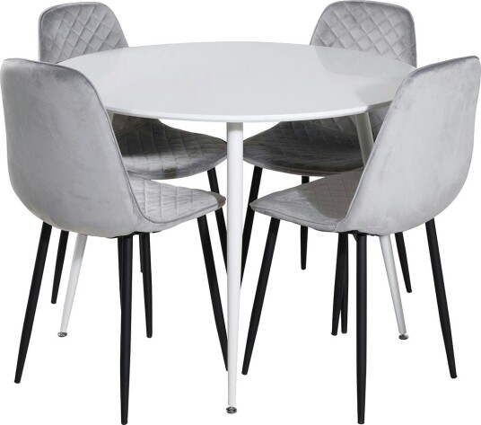 Venture Home Spisegruppe Venture Home Plake med 4 Phoi Stoler Fløyel Rundt GR19570