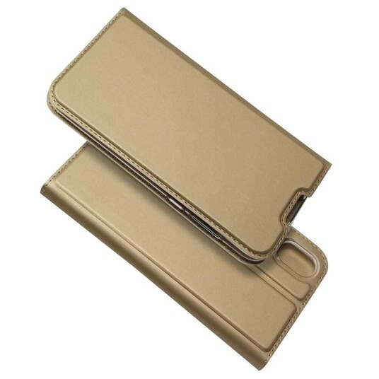 INCOVER Huawei Y5 (2019) Slim Skinn Flip Deksel med Kortholder - Gull
