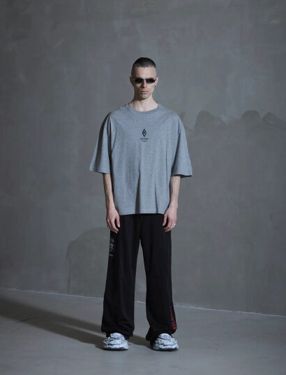 HAN Kjøbenhavn Diamond Oversized Tee - Grey - XXL