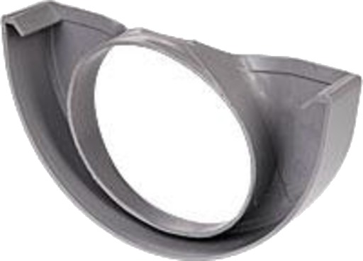 Plastmo endefeste 12" med Ø75mm hull, grå