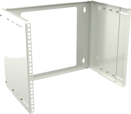 Lanview By Logon Rackveggmontering Åpen Ramme Adjustable Depth Hvit 8U 19"
