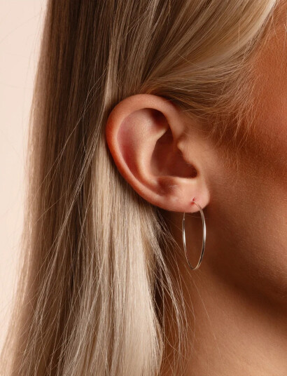 SNÖ of Sweden Liddy Thin Big Ring Ear Plain G Onesize Gold ONE SIZE SNÖ of Sweden Liddy Thin Big Ring Ear Plain G Onesize Gold ONE SIZE