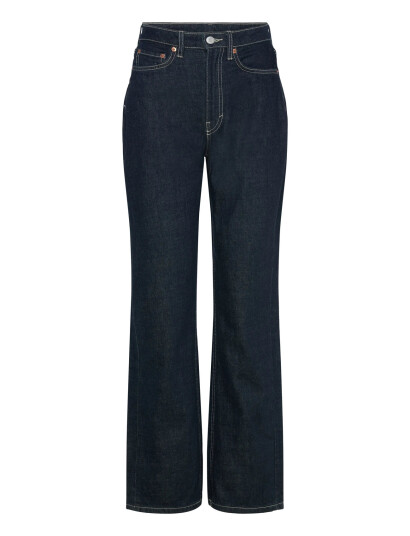 Weekday Resolute Curve High Waisted Regular Straight Jeans - Blue - 31 x 32