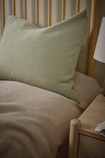 Jotex Putetrekk i Musselin 50x60 Cm Salviegrønn AMILIA 21366490305
